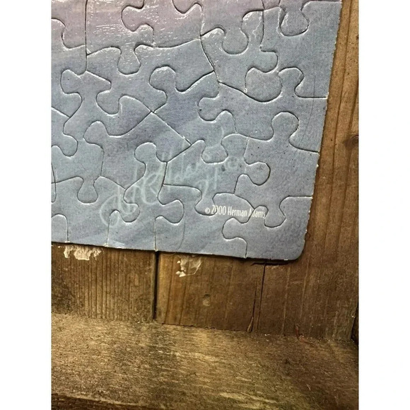 VTG Native American White Horse Wolves Wooden Framed Puzzle Arrow Art Decor - Picture 7 of 12